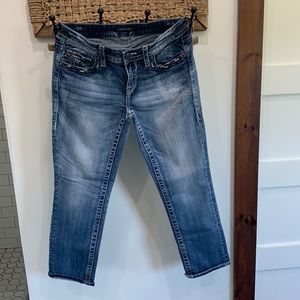 Vigoss denim capri jeans. Dallas Heritage fit size s5/6 length 25